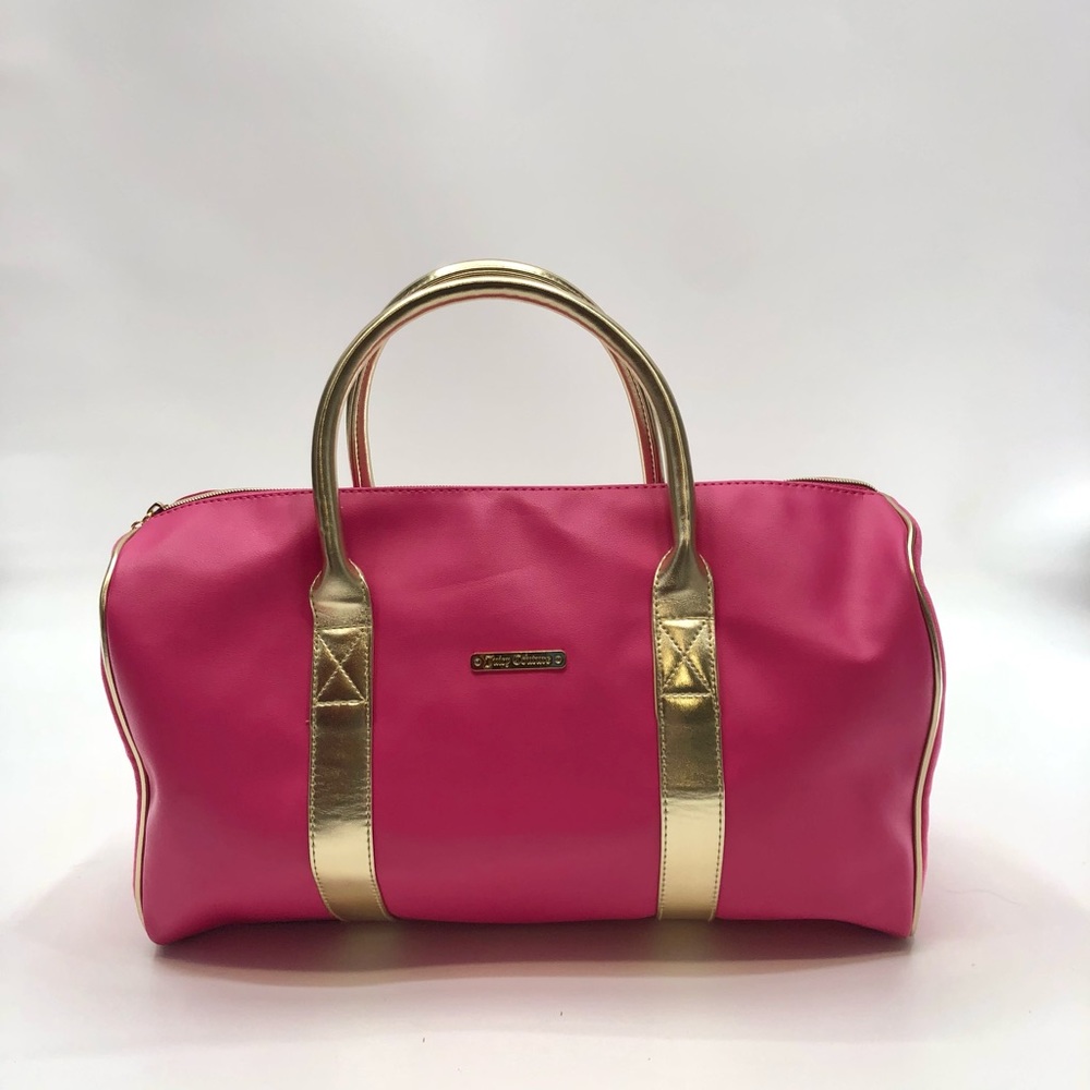 Juicy Couture pink and gold tote bag